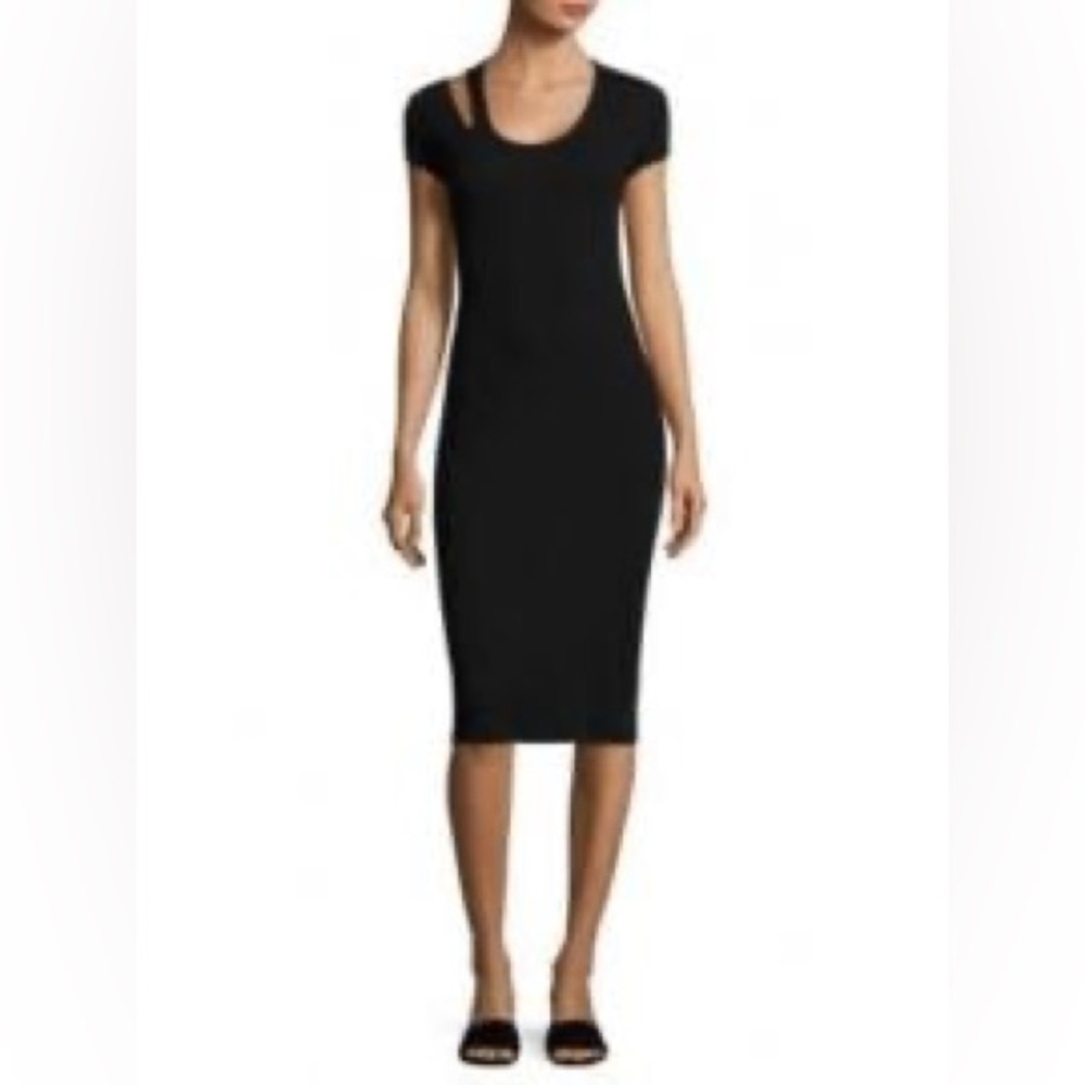 Helmut Lang Black Cutout Midi Dress Size Large